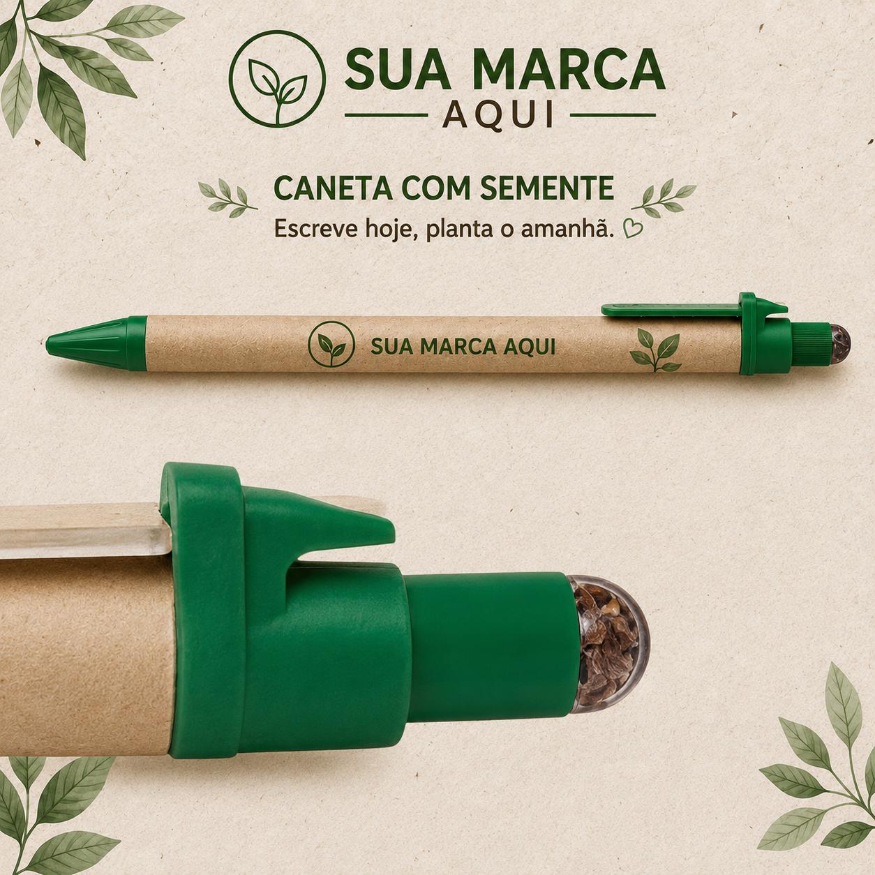 Caneta Ecológica com Semente Personalizada MyPlant