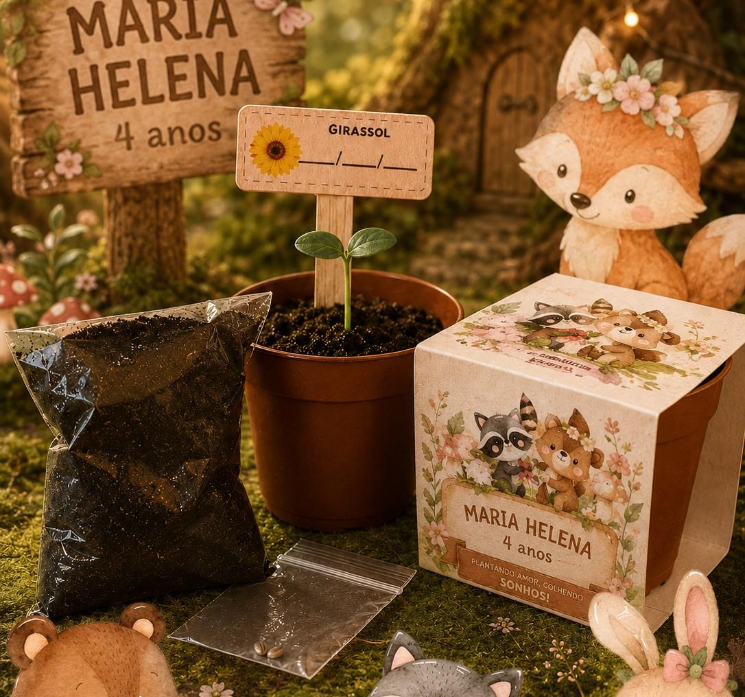 Kit Plantio — Floresta Encantada Lembrancinha Festa Infantil MyPlant